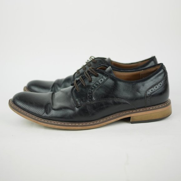 MADDEN Men\'s 10.5 Black faux leather oxfords lace up casual comfort dress shoes main image 10